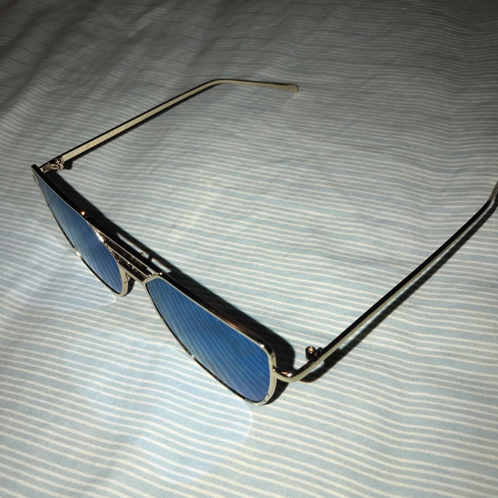 Blue Sunglasses w/ Gold frame